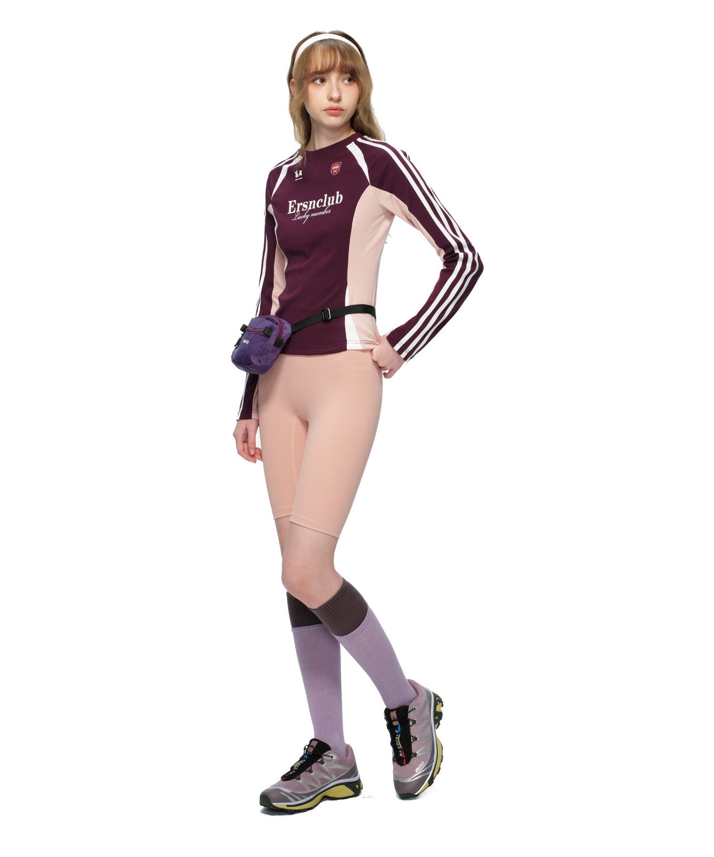 Sports Long Sleeve Slim Shirt - Purple