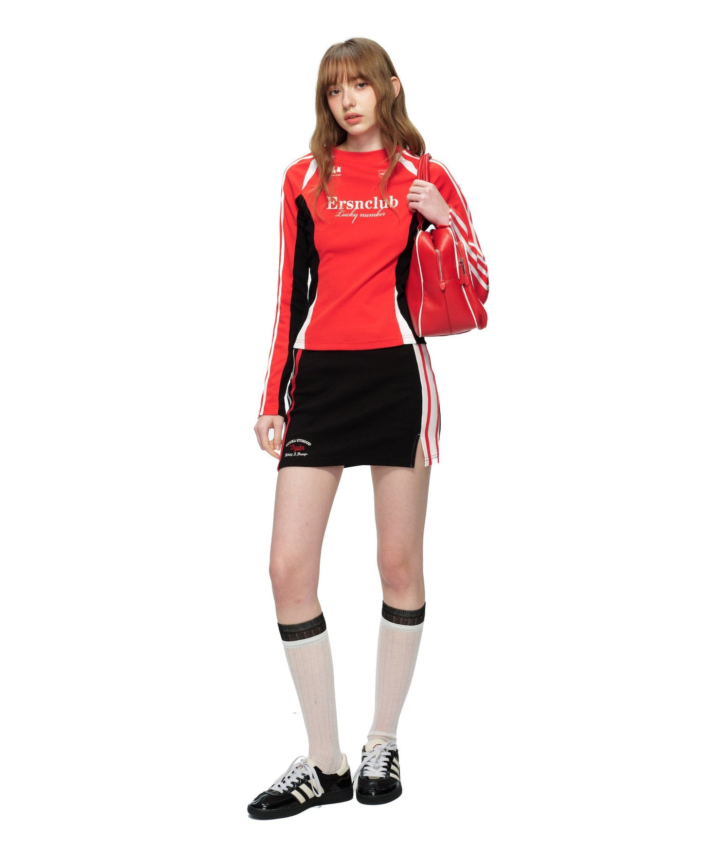 Sports Long Sleeve Slim Shirt - Red