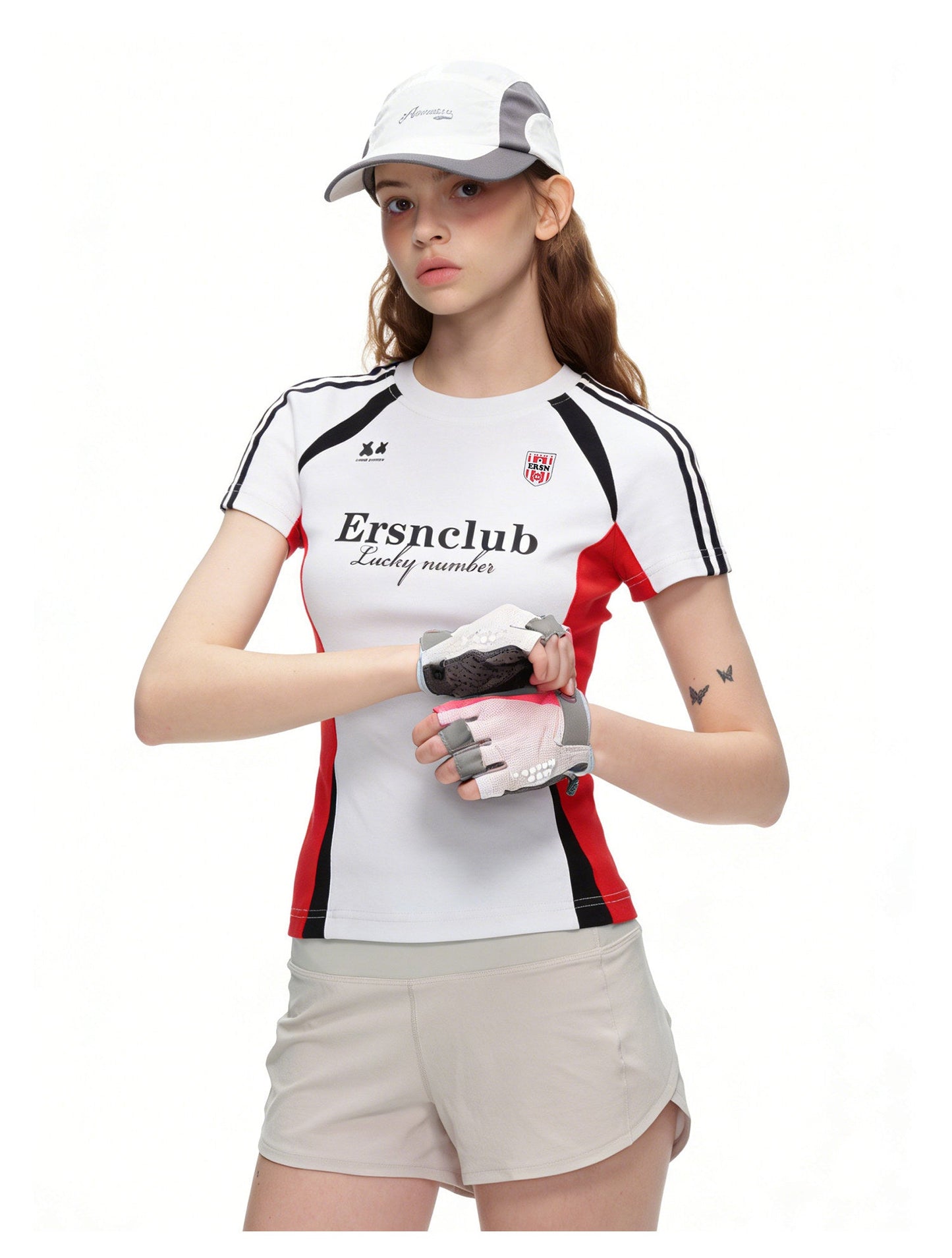 Sports Short Sleeve Slim Shirt - White