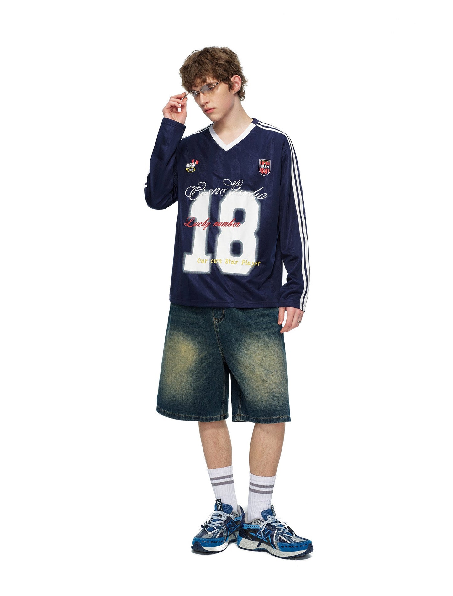 Game Day 3.0 Long Sleeve Jersey No. 18 - Navy