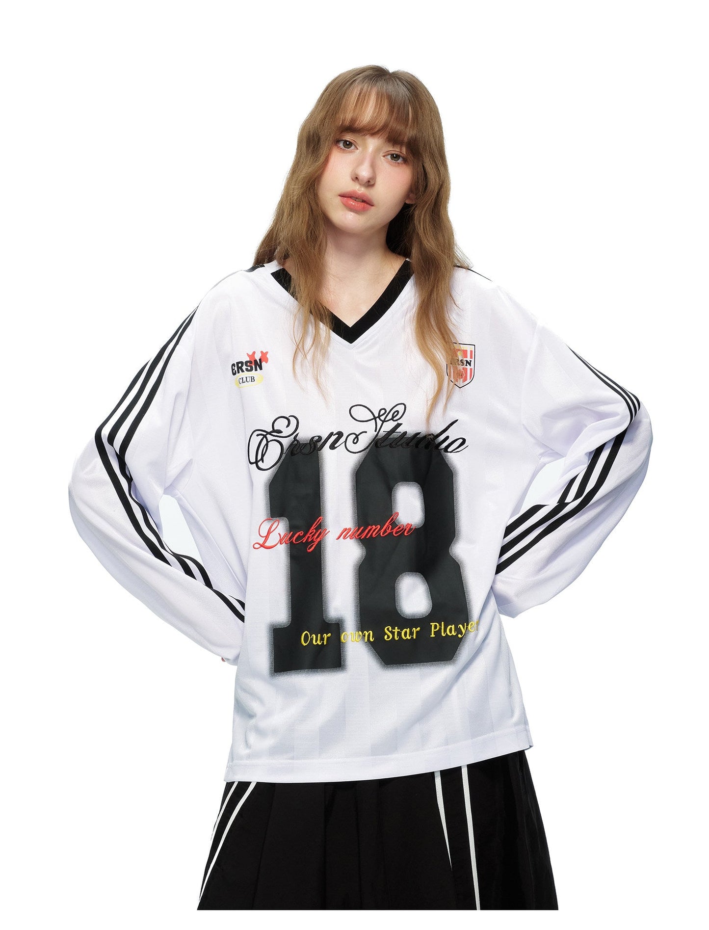 Game Day 3.0 Long Sleeve Jersey No. 18 - White