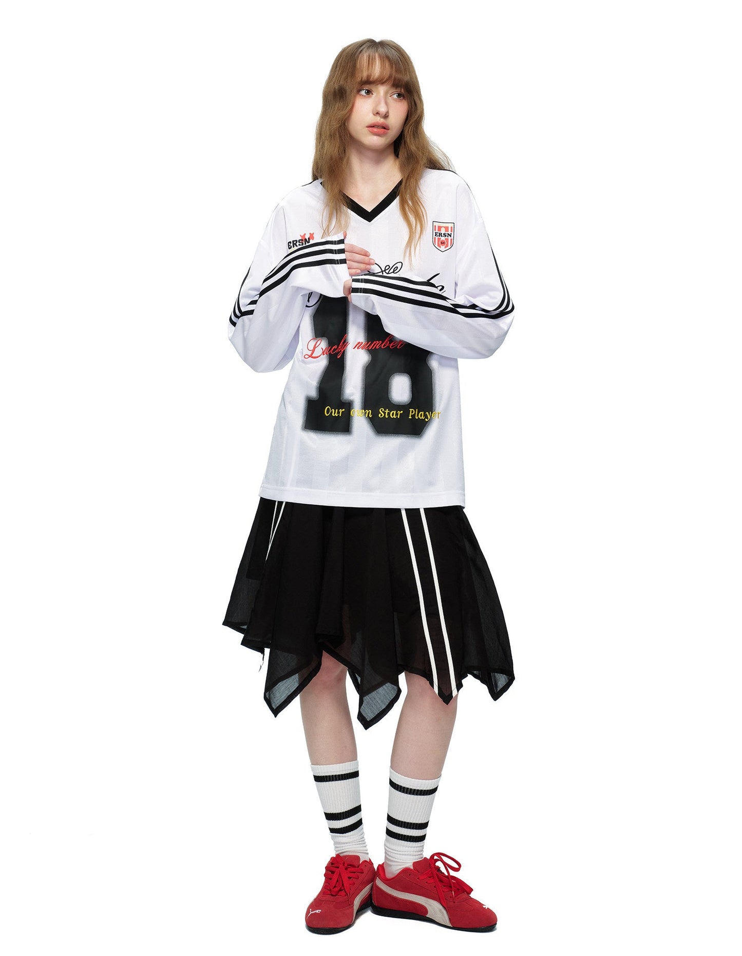 Game Day 3.0 Long Sleeve Jersey No. 18 - White