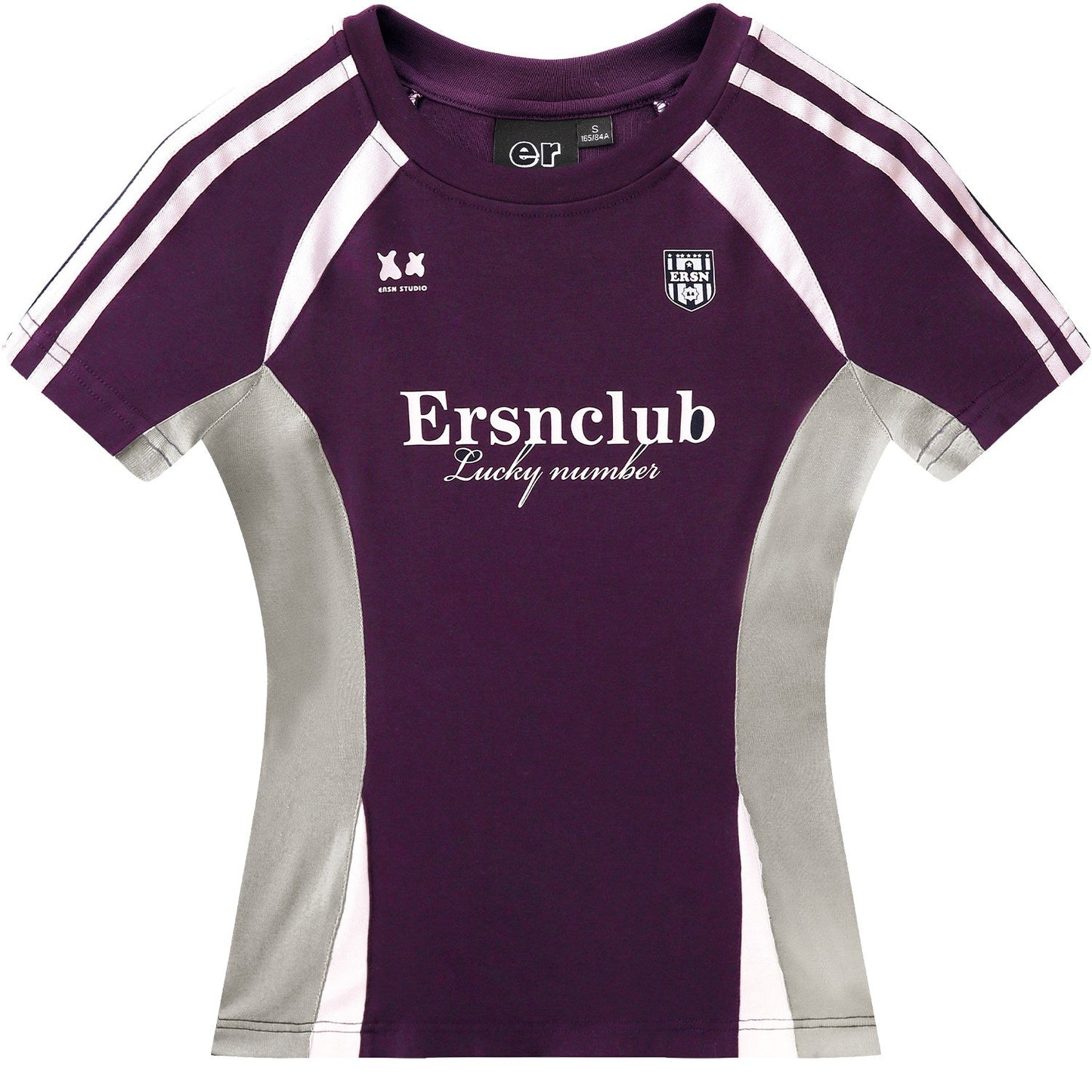 Sports Short Sleeve Slim Shirt - Purple