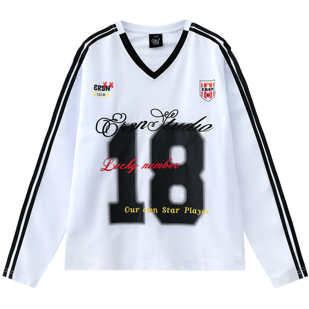 Game Day 3.0 Long Sleeve Jersey No. 18 - White