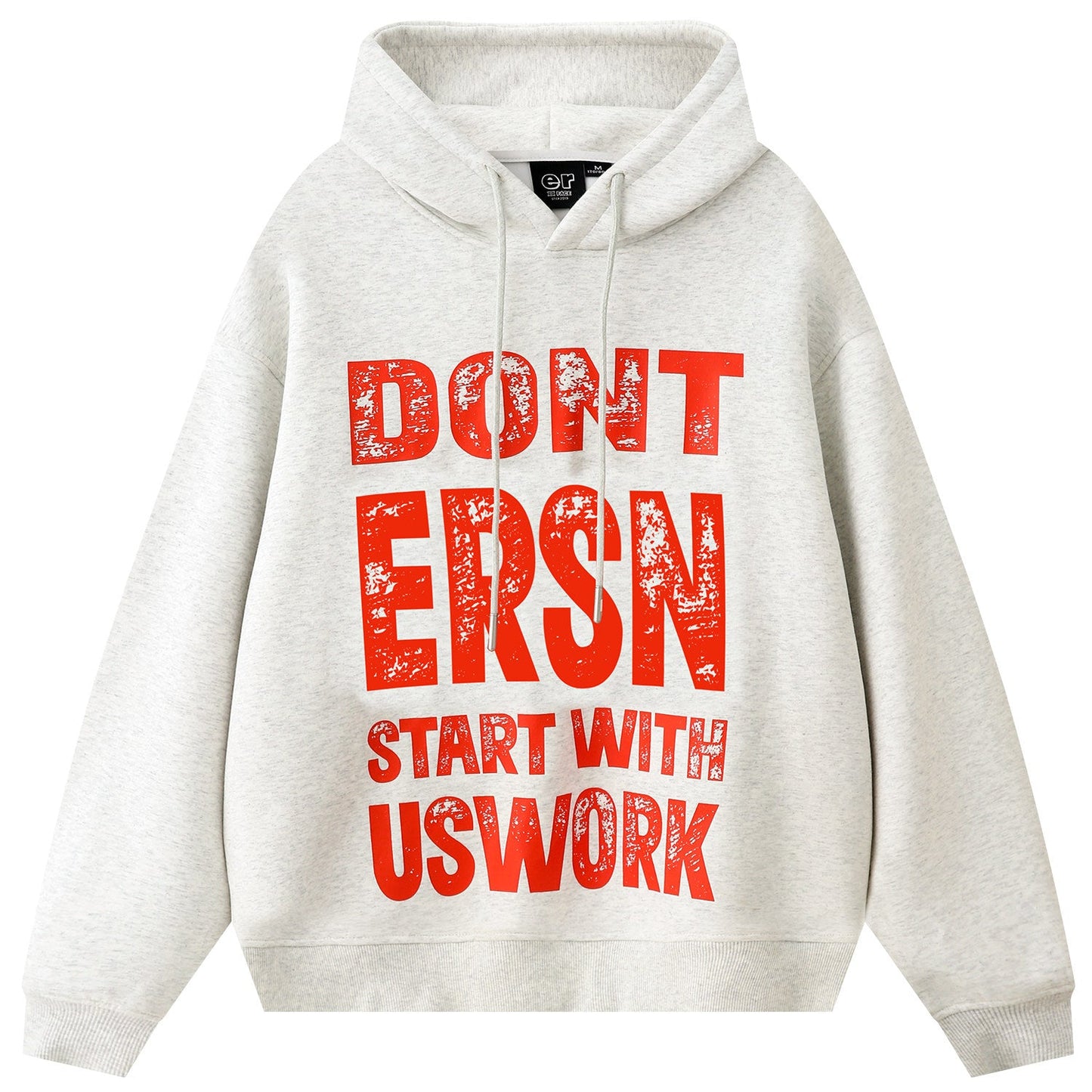 Letter Print Hoodies - White